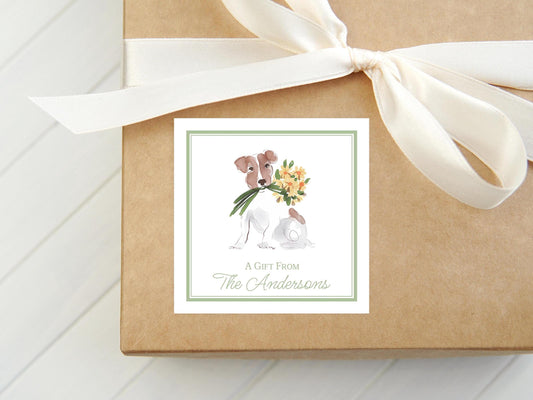 Personalized Jack Russell Calling Card, Watercolor Dog Enclosure Card, Puppy Gift Tag