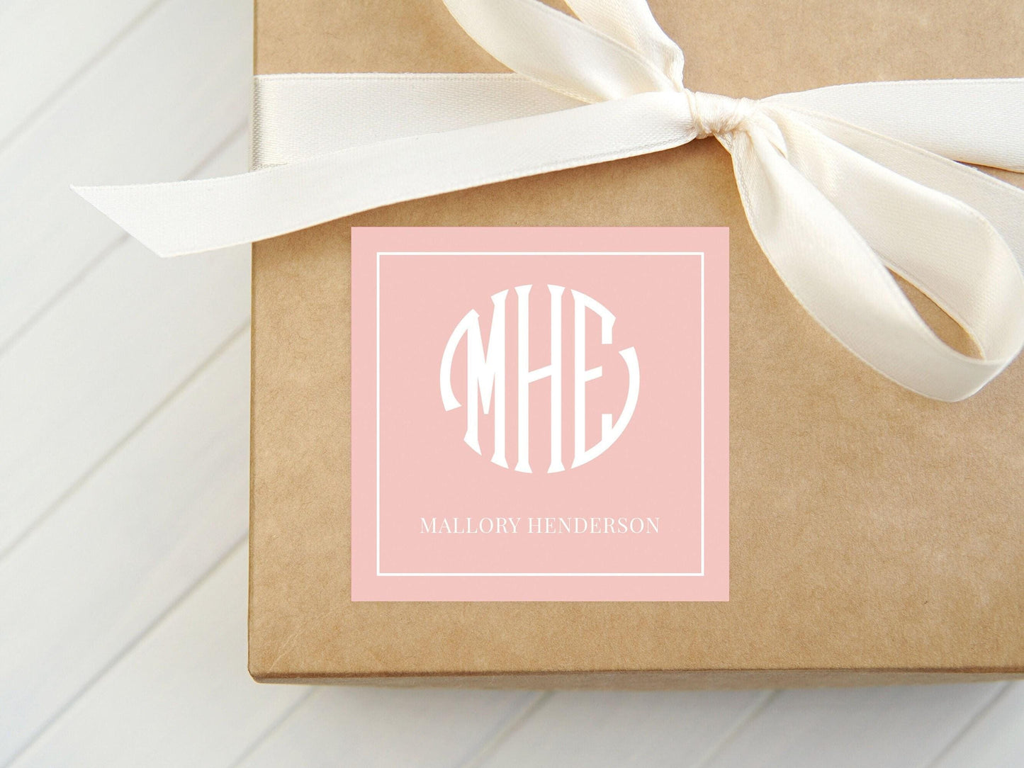 Personalized Circle Monogram Calling Card, Women Enclosure Card, Girl Gift Tag