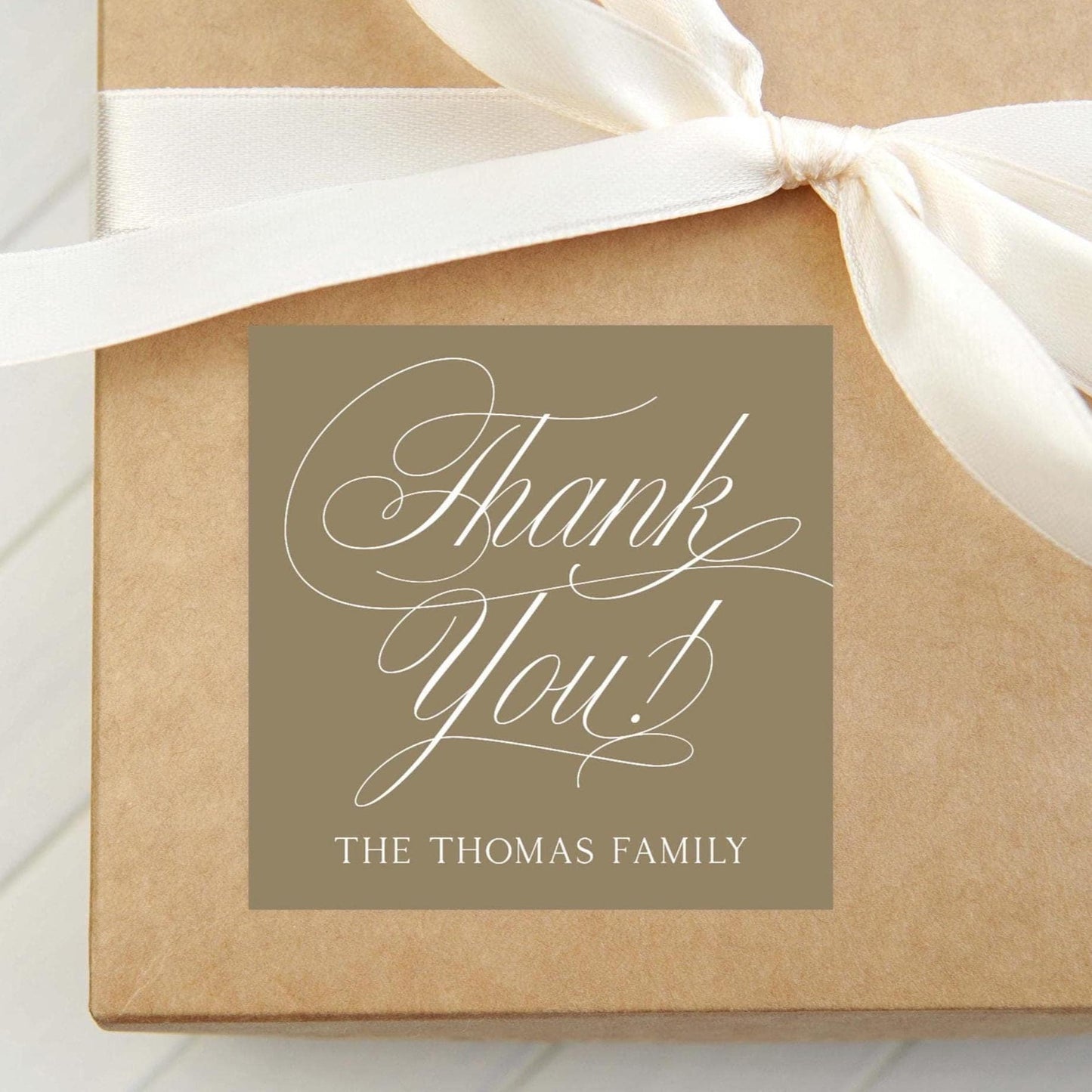 Personalized Thank You Calling Card, Family Enclosure Gift Tag