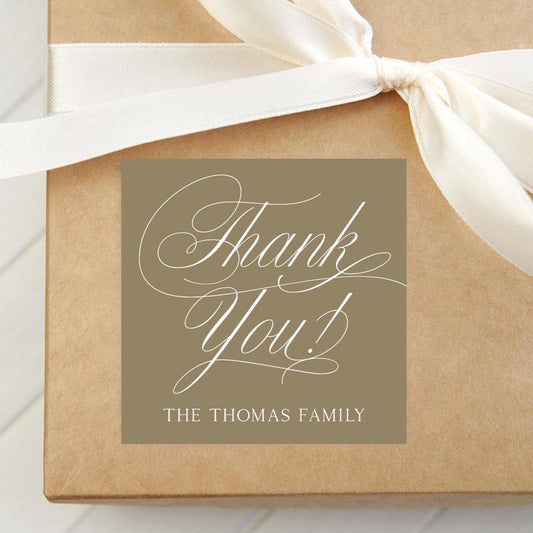 Personalized Thank You Calling Card, Family Enclosure Gift Tag