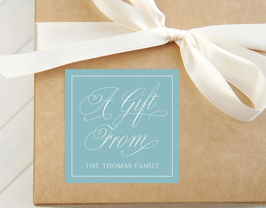 Personalized A Gift From Calling Card, Family Enclosure Gift Tag